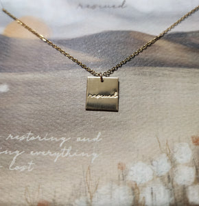 "Rescued" Gold Necklace - (Dear Heart)