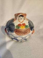 Load image into Gallery viewer, Mod Dep Italy Colorful Covered Woman/ Lady Dish with Handles Apox. 4.25"