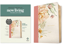Load image into Gallery viewer, NLT Wide Margin Bible / Filament Enabled Edition - (Leather Like Harcover, Dusty Pink Blossoms, Red Letter)