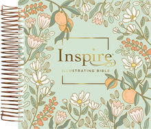 Load image into Gallery viewer, NLT DaySpring Inspire Illustrating Bible, Filament Enabled (Spiral Bound, Mint Floral Garden)