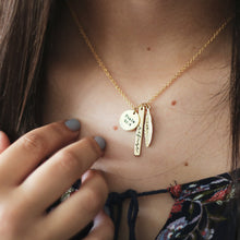Load image into Gallery viewer, Necklace - Gold Refuge Feather - Psalm 61:4 (Daily Grace)