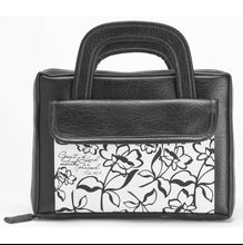 Load image into Gallery viewer, Book & Bible Case, Black and White Floral, Large