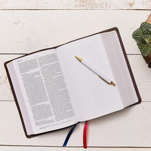 Load image into Gallery viewer, NKJV, Interleaved Bible, Journal Edition, Leathersoft over Board, Brown, Red Letter, Comfort Print
