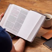 Load image into Gallery viewer, NKJV, Interleaved Bible, Journal Edition, Leathersoft over Board, Brown, Red Letter, Comfort Print