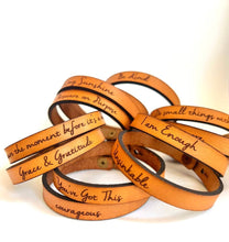 Load image into Gallery viewer, Bracelets - Encouraging Thin Leather