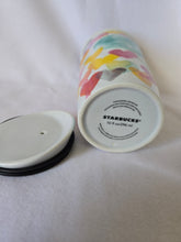 Load image into Gallery viewer, Starbucks ceramic watercolor heart mug with lid, 10oz, retired 2015 design
