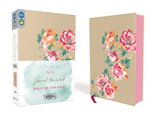 Load image into Gallery viewer, NIV Journal the Word Bible for Teen Girls (Gold/Floral Leathersoft)