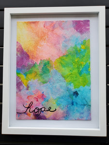 Original Artwork by Linda Crummer - "hope" 9x12" in 11x14" Framed