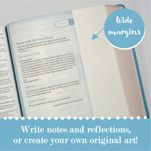 Load image into Gallery viewer, NLT THRIVE Creative Journaling Devotional Bible (Hardcover, Blue Flowers)