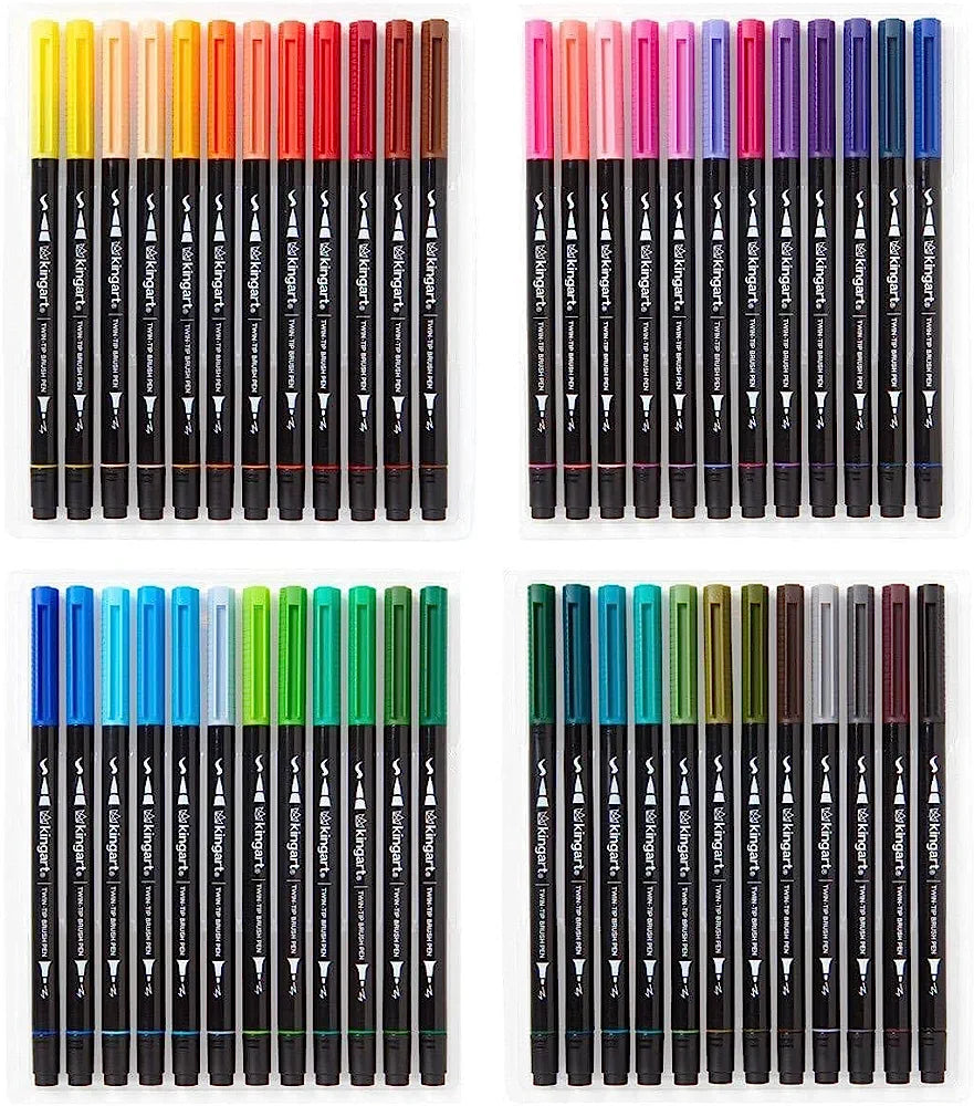 Dual Tip Brush Pens Art 106 Piece Set, 105 Colors with 1 Coloring