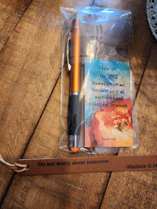 Pen, Bookmark and Scripture Card Set