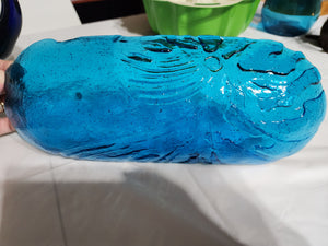 Art Glass Blue Dish