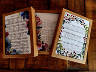 Watercolor Hymn Greeting Card Boxed Set of 8 cards and envelopes,(9 Christmas) (Marydean Draws)