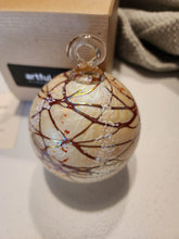 Load image into Gallery viewer, Blown Glass Ornament - Snow Blossom (artful home)