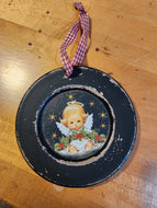 Wooden Plate Christmas Decoration