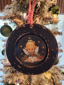 Wooden Plate Christmas Decoration
