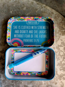 Prayer Box with Notepad and Pencil