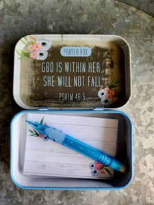 Prayer Box with Notepad and Pencil