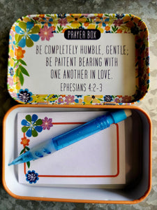 Prayer Box with Notepad and Pencil