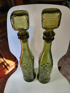 Vintage MCM Molded Glass Decanter 18
