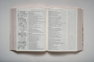 NLT Inspire Catholic Bible - Large Print Edition (Pink Fields w/ Rose Gold Leatherlike)