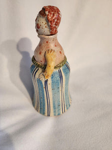 ITALICA ARS Hand Painted Ceramic Bottle Lady Olive Oil Decantor Made in Italy 7"