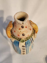 Load image into Gallery viewer, ITALICA ARS Hand Painted Ceramic Bottle Lady Olive Oil Decantor Made in Italy 7&quot;