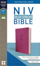 Load image into Gallery viewer, NIV Value Thinline Bible - Turquoise or Pink Leathersoft