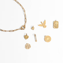 Load image into Gallery viewer, Stainless Steel Paperclip Carabiner Charm Holder Necklace: Gold / 20"+2"