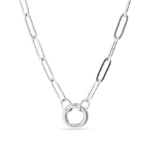 Load image into Gallery viewer, Stainless Steel Paperclip Carabiner Charm Holder Necklace: Stainless / 20"+2"