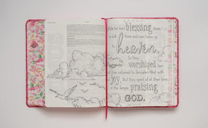 Inspire Bible NLT, Filament Enabled (Hardcover LeatherLike, Pink Peony): The Bible for Coloring & Creative Journaling