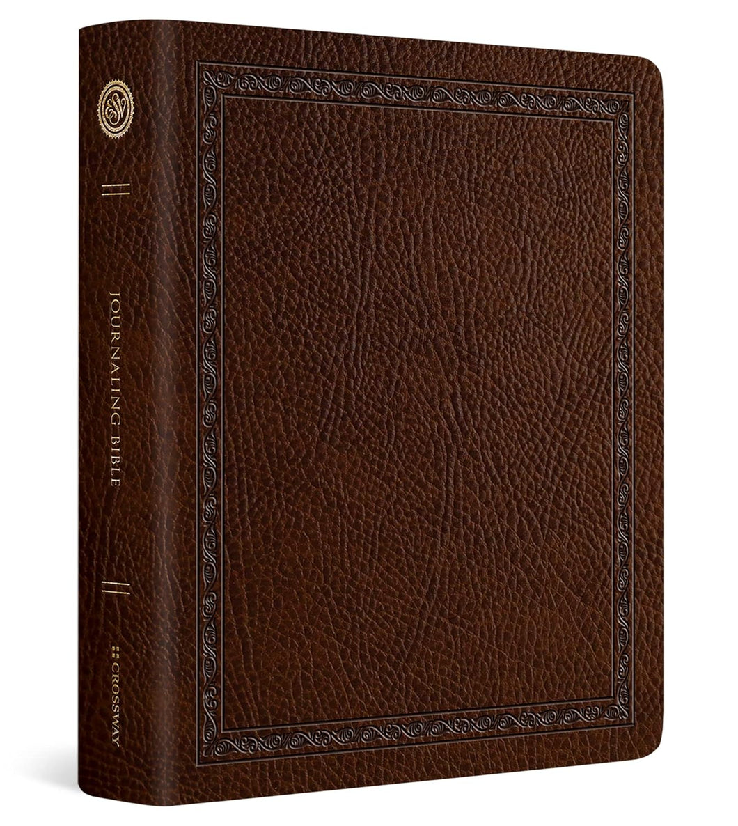 ESV Journaling Bible Mocha, Threshold Design, Bonded Leather, by Crossway