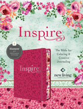 Load image into Gallery viewer, Inspire Bible NLT, Filament Enabled (Hardcover LeatherLike, Pink Peony): The Bible for Coloring &amp; Creative Journaling