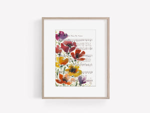 Be Thou My Vision” Hymn Poppy Floral Hymn Print, 5×7

- Marydean Draws