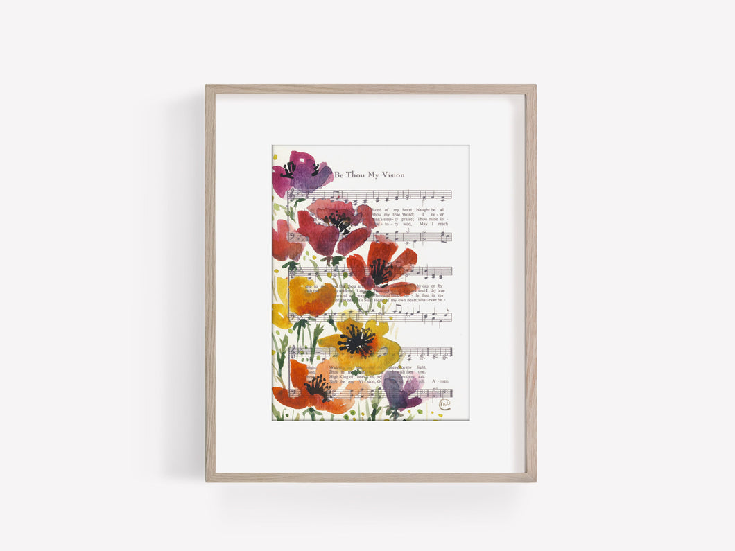 Be Thou My Vision” Hymn Poppy Floral Hymn Print, 5×7

- Marydean Draws