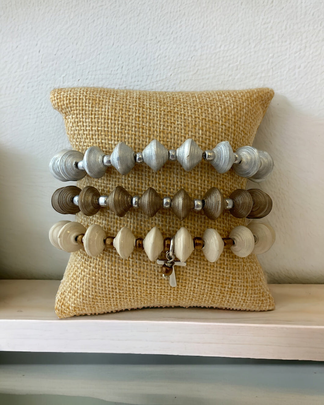 Elirose Recycled Paper Bead Bracelets - Vi Bella