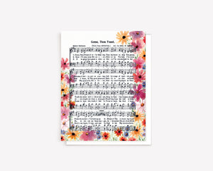 Watercolor Hymn Greeting Card Boxed Set of 8 cards and envelopes,(9 Christmas) (Marydean Draws)