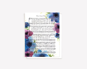 Watercolor Hymn Greeting Card Boxed Set of 8 cards (Marydean Draws)