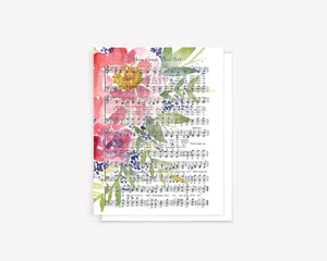 Watercolor Hymn Greeting Card Boxed Set of 8 cards and envelopes,(9 Christmas) (Marydean Draws)