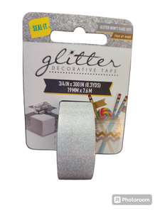 SEAL-IT GOLD or SILVER GLITTER DECORATIVE TAPE 3/4in. X 300in.