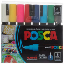 Load image into Gallery viewer, Basic Color Posca PC-5M Paint Markers - 8 Piece Set