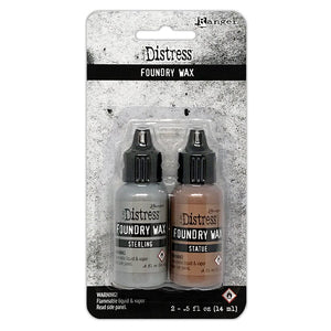Ranger Distress Foundry Wax - Set of 2 -Sterling and Statue