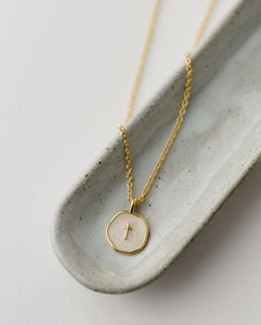 Emily Gold Plated Cross Necklace