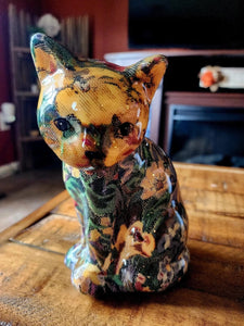 Vintage Decoupage Cat or Kitten