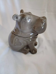 Threshold Hippo Hippopotamus Cookie Jar Target Gray Stoneware from 2015