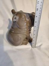 Load image into Gallery viewer, Threshold Hippo Hippopotamus Cookie Jar Target Gray Stoneware from 2015