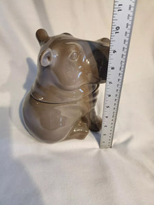 Threshold Hippo Hippopotamus Cookie Jar Target Gray Stoneware from 2015