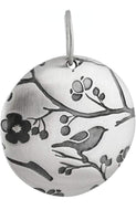 Sterling Silver Etched Bird Charm/Pendant