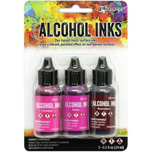 Alcohol Ink Set Pink Red Spectrum