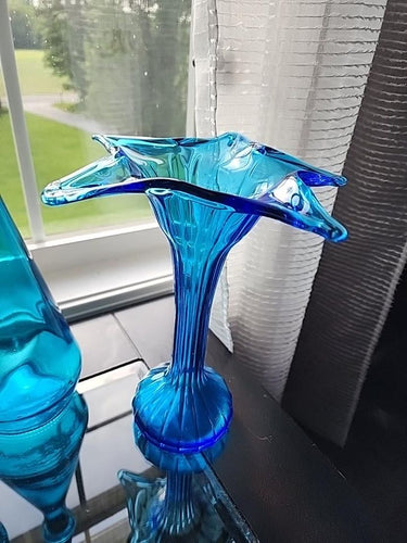 Vintage Cobalt Blue Flower Vase Made in Italy